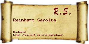 Reinhart Sarolta névjegykártya